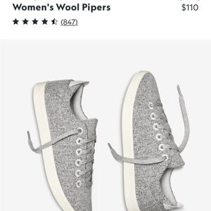 Allbirds Wool Pipers Size 8